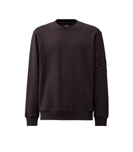 C.P. COMPANY - Knitwear - diagonal raised fleece crew neck lens sweatshirt nightshade - purple