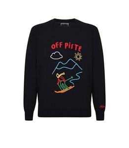 Mc2 Saint Barth - Knitwear - sweater with off piste print blue