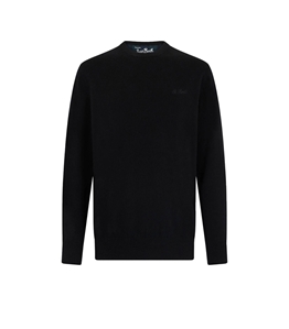 Mc2 Saint Barth - Knitwear - black blended cashmere crewneck sweater regent