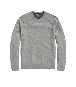 POLO RALPH LAUREN - Knitwear - wool crew neck sweater in melange grey