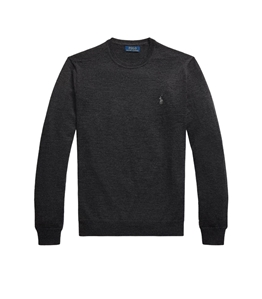 POLO RALPH LAUREN - Knitwear - slim-fit wool crew neck dark granite
