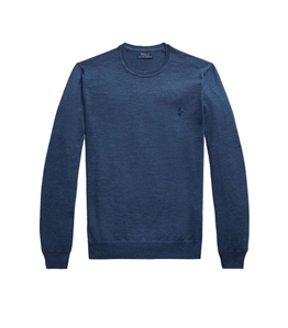 POLO RALPH LAUREN - Knitwear - slim-fit wool crew neck navy rustic navy heather