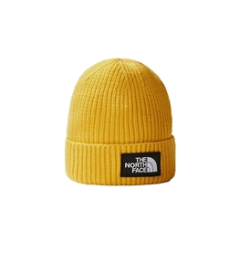 The North Face - Cappelli - berretto con risvolto e logo box tnf summit gold