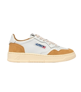 Autry - Scarpe - Sneakers - medalist low in pelle bianca e suede senape