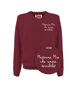 Mc2 Saint Barth - Maglie - maglione heron light embry bordeaux con ricamo ansia