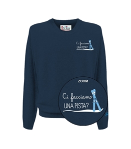 Mc2 Saint Barth - Maglie - maglione heron light embry blu navy con ricamo facciamo pista
