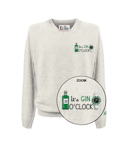 Mc2 Saint Barth - Maglie - maglione heron light bianco ricamo gin clock