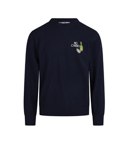 Mc2 Saint Barth - Maglie - maglione heron light embry blu navy con ricamo no carbo