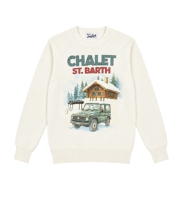 Mc2 Saint Barth - Maglie - maglione heron ricamo chalet bianco