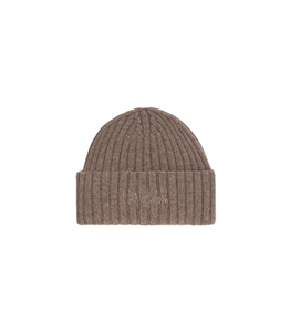 Mc2 Saint Barth - Cappelli - berretto wengen nocciola in lana con ricamo logo