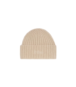 Mc2 Saint Barth - Cappelli - berretto wengen beige in lana con ricamo logo