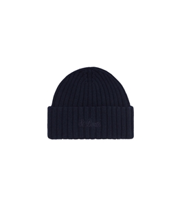Mc2 Saint Barth - Cappelli - berretto wengen blu notte in lana con ricamo logo