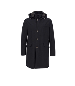 Montecore - Cappotti - parka con cappuccio blu notte