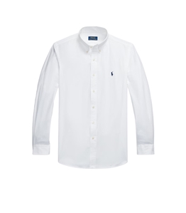 POLO RALPH LAUREN - Camicie - camicia in popeline stretch custom-fit bianco