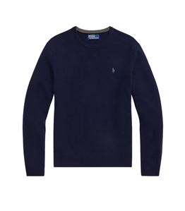 POLO RALPH LAUREN - Maglie - maglia in lana a girocollo blu cacciatore