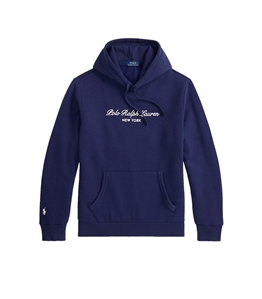 POLO RALPH LAUREN - Felpe - felpa con cappuccio e logo blu navy newport