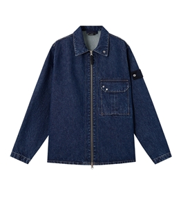Stone Island - Camicie - indigo denim-medium grainy wash blue medium wash