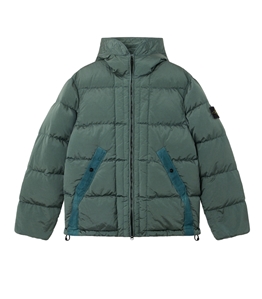 Stone Island - Giubbotti - nylon metal in econyl verde oceano