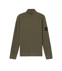 Stone Island - Maglie - full rib rws wool verde militare