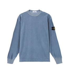 Stone Island - Felpe - jersey corduroy blue acciaio