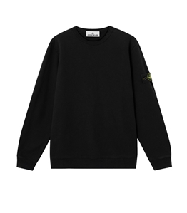 Stone Island - Felpe - brushed organic cotton fleece nero