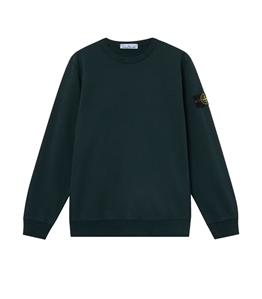 Stone Island - Felpe - brushed organic cotton fleece verde scuro