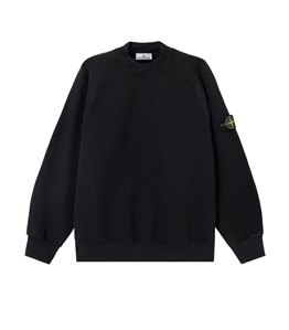 Stone Island - Sweatshirt - tubular cotton fleece black