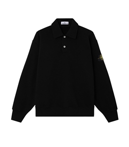 Stone Island - Polo - tubular cotton fleece black