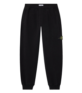 Stone Island - Pantaloni - brushed organic cotton fleece nero