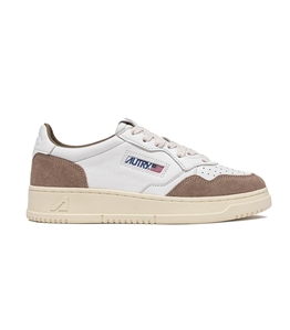 Autry - Footwear - medalist low in white leather and tobacco suede