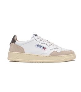 Autry - Footwear - medalist low in white suede and leather and morel