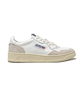 Autry - Scarpe - Sneakers - medalist low in pelle bianca e suede beige