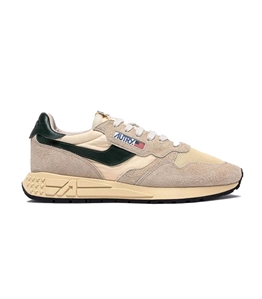 Autry - Footwear - reelwind low in nylon suede and ecru' and mountain leather