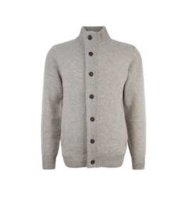 Barbour - Knitwear - zip patch sweater new stone