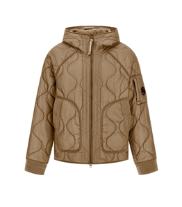 C.P. COMPANY - Giubbotti - liner hooded padded jacket fungi grey