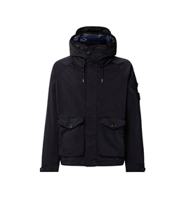 C.P. COMPANY - Jackets - micro kei hooded lens jacket total eclipse - blue