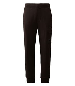 C.P. COMPANY - Pantaloni - diagonal raised fleece lens sweatpants black