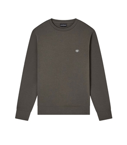 Emporio Armani - Felpe - felpa in double jersey con micro patch logo black ink