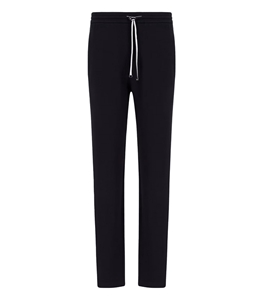 Emporio Armani - Pantaloni - pantaloni jogger in double jersey con patch logo aquila blu navy