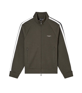 Emporio Armani - Felpe - felpa full zip in jersey con bande a contrasto asv black ink