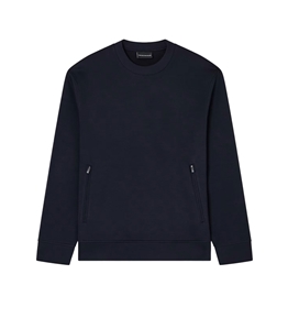 Emporio Armani - Felpe - felpa in double jersey travel essential blu navy
