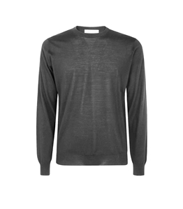 Filippo De Laurentiis - Maglie - maglione girocollo merino a maniche lunghe grigio