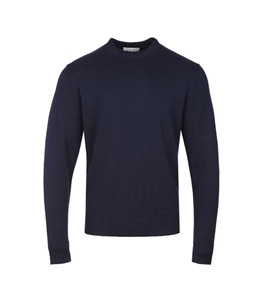 Filippo De Laurentiis - Knitwear - navy blue extra-fine merino crew neck sweater