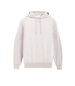 Filippo De Laurentiis - Maglie - felpa con cappuccio lana cashmere bianco latte