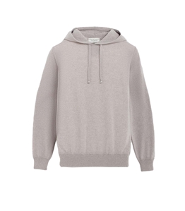 Filippo De Laurentiis - Knitwear - pumice grey wool cashmere hoodie