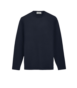 Filippo De Laurentiis - Maglie - tshirt girocollo royal merino blu navy