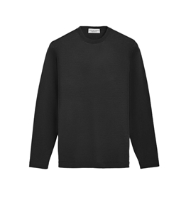 Filippo De Laurentiis - Maglie - tshirt girocollo royal merino nero