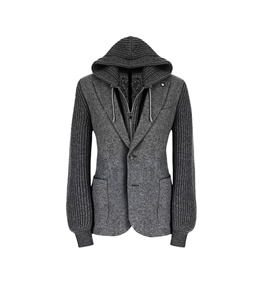 L.B.M.1911 - Jacket - ivan jersey jacket in dark gray