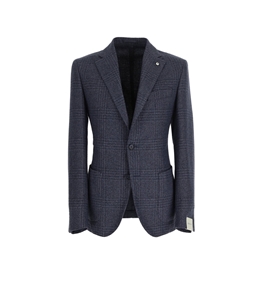 L.B.M.1911 - Jacket - blue single-breasted prince of wales jacket