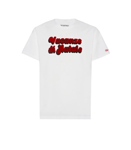 Mc2 Saint Barth - T-Shirt - arntot warm winter cotton t-shirt with flock printing poster film